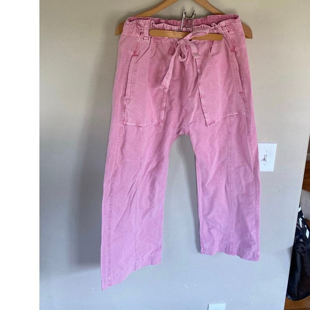 Free People Sky Rider Straight Leg Pants Rosebloom Size Small